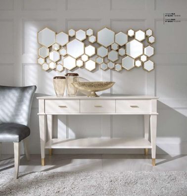 Konsolentisch Schminktisch Konsole Tisch Luxus Holz Schlafzimmer Weiß Modern