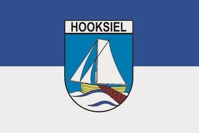 Aufkleber Fahne Flagge Hooksiel mit Schrift verschiedene Größen