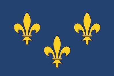 Aufkleber Fahne Flagge Ille de France Fleur de Lys verschiedene Größen