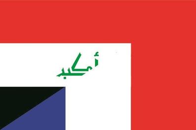 Aufkleber Fahne Flagge Irak-Frankreich verschiedene Größen