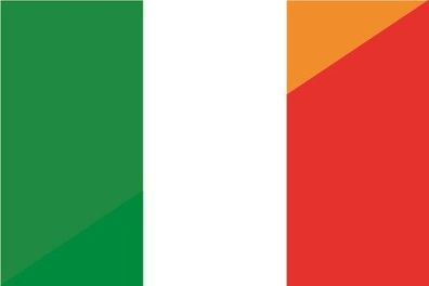 Aufkleber Fahne Flagge Irland-Italien verschiedene Größen