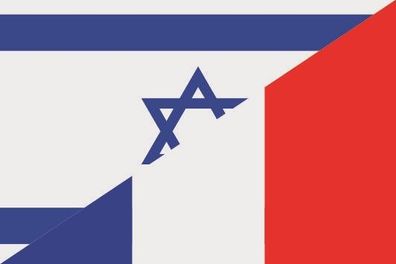 Aufkleber Fahne Flagge Israel-Frankreich verschiedene Größen