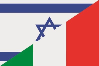 Aufkleber Fahne Flagge Israel-Italien verschiedene Größen