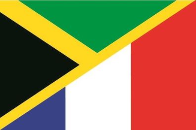 Aufkleber Fahne Flagge Jamaika-Frankreich verschiedene Größen