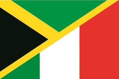 Aufkleber Fahne Flagge Jamaika-Italien verschiedene Größen