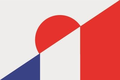 Aufkleber Fahne Flagge Japan-Frankreich verschiedene Größen