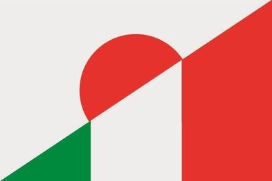 Aufkleber Fahne Flagge Japan-Italien verschiedene Größen