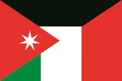 Aufkleber Fahne Flagge Jordanien-Italien verschiedene Größen
