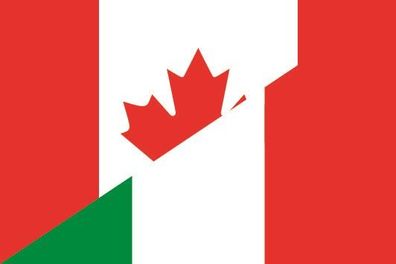 Aufkleber Fahne Flagge Kanada-Italien verschiedene Größen