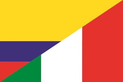 Aufkleber Fahne Flagge Kolumbien-Italien verschiedene Größen