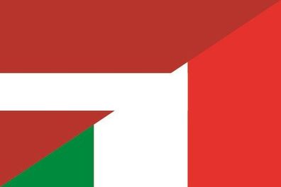 Aufkleber Fahne Flagge Lettland-Italien verschiedene Größen