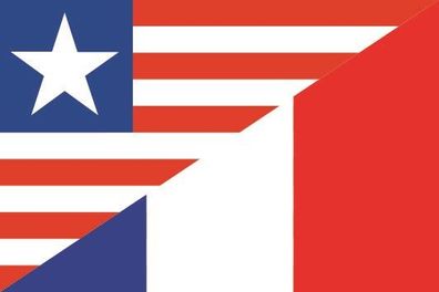 Aufkleber Fahne Flagge Liberia-Frankreich verschiedene Größen