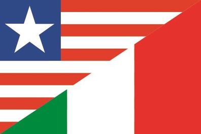 Aufkleber Fahne Flagge Liberia-Italien verschiedene Größen