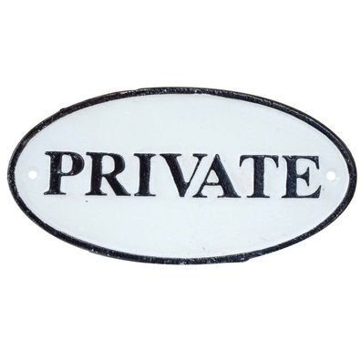 Nostalgie Türschild "Private" Schild Privat Hinweisschild Eisen Antik-Stil