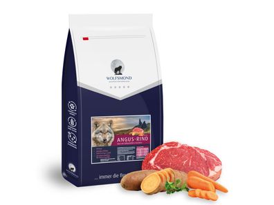 12kg Angus-Rind mit Süßkartoffeln | Hundefutter trocken, glutenfrei, getreidefrei