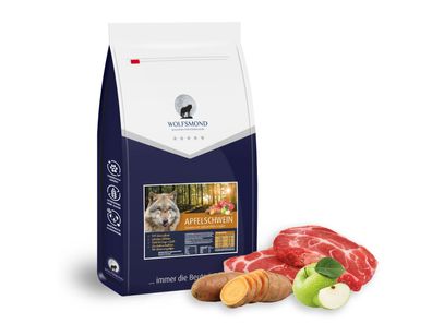 12kg Apfelschwein mit Süßkartoffeln | Hundefutter trocken, glutenfrei, getreidefrei