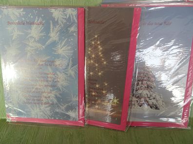 intercard Golden Hearts Spruchkarten Weihnachtsgrußkarten & Umschlag - Auswahl -
