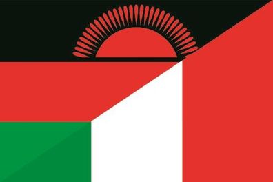 Aufkleber Fahne Flagge Malawi-Italien verschiedene Größen