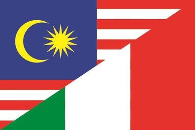 Aufkleber Fahne Flagge Malaysia-Italien verschiedene Größen