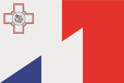 Aufkleber Fahne Flagge Malta-Frankreich verschiedene Größen