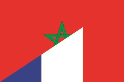 Aufkleber Fahne Flagge Marokko-Frankreich verschiedene Größen