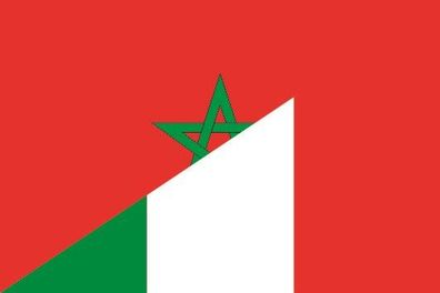 Aufkleber Fahne Flagge Marokko-Italien verschiedene Größen