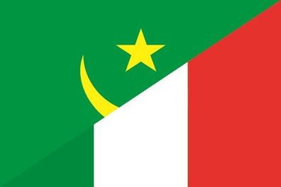 Aufkleber Fahne Flagge Mauretanien-Italien verschiedene Größen