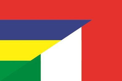 Aufkleber Fahne Flagge Mauritius-Italien verschiedene Größen
