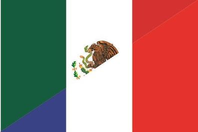 Aufkleber Fahne Flagge Mexiko-Frankreich verschiedene Größen