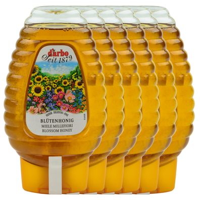 Food-United BLÜTEN-HONIG naturbelassen 6x 500g Dosierflasche von DARBO