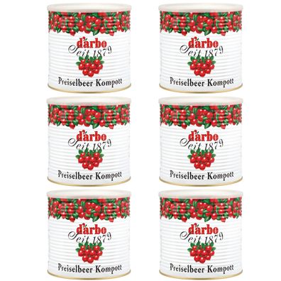 Food-United Preiselbeeren-kompott fein-herb 6x 2,8kg Dose von DARBO