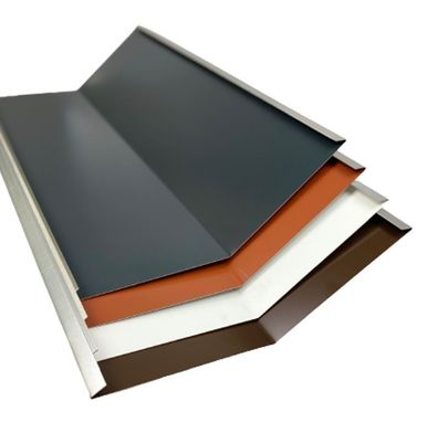 Kehlblech Kehle Dachblech Aluminium farbig 2 m lang 0,8 mm stark mit Wasserfalz