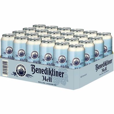 Benediktiner Hell 5 % Vol. 0,5 L Dose, 24er Pack (24x0,50 L) Einweg-Pfand