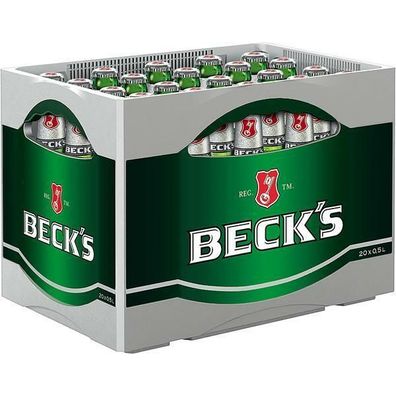 Beck's Pils Vol. 4,9 % 0,5 L Flasche, 20er Pack (20x0,5 L) Mehrweg-Pfand