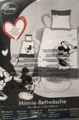 Bettwäsche Disney Minnie Mouse - Linon 100% Cotton - 80x80 + 135x200 cm