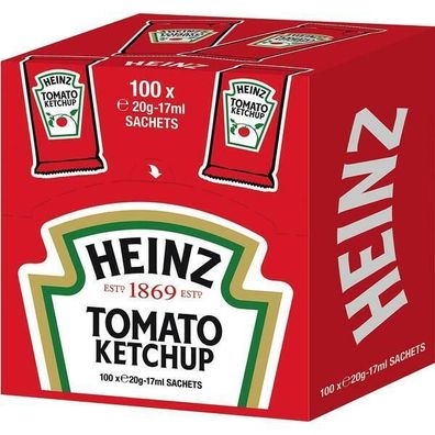 Heinz Tomatenketchup Cube 100x17ml Beutel