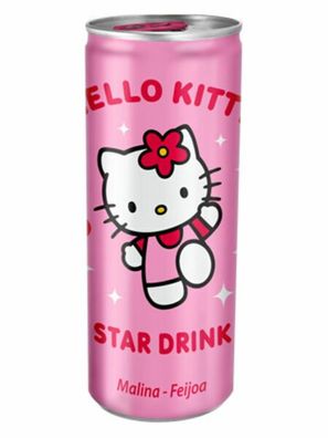 HELLO KITTY STAR DRINK Himbeere 250 ml Dose, 24er Pack (24x0.25 L) EINWEG PFAND