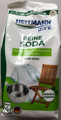 Heitmann pure Reine Soda Für Haushalt, Küche, Garten Ökologisch 500g, 4er Pack