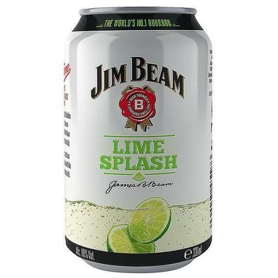 Jim Beam Lime Splash 10% Vol. 0,33 L Dose, 12er Pack (12x0,33L)