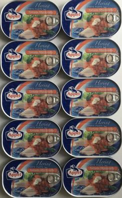Appel Hering - zarte Filets in Tomate Mozzarella Sauce - 10 x 200 gr