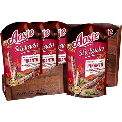 Aoste Stickado Pikanto 12 x 70g Beutel (scharfe Minisalamis)