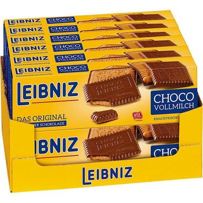 Bahlsen Leibniz Choco Vollmilch, Kekse, Gebäck, 12 Packungen je 125
