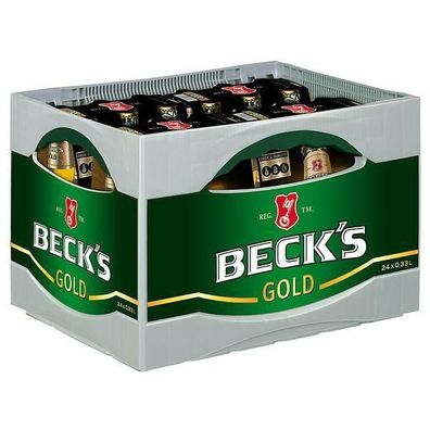 Beck's Gold Vol. 4,9 % 0,33L Flasche, 24er Pack (4x6/0,33 L) Mehrweg-Pfand