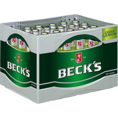 Beck´s Green Lemon 2,5% Vol. 0,33 L Flasche, 24er Pack (24x0,33L) Mehrweg-Pfand