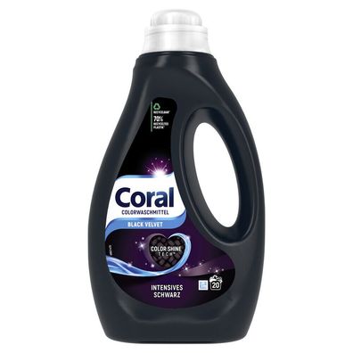 Coral Flüssigwaschmittel Black Velvet 20WL 1,0L Flasche