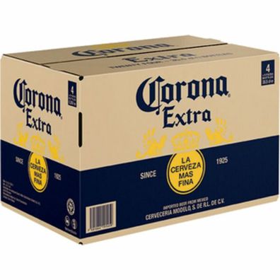Corona Extra Bier 4,5% Vol., 355ml Flasche, 24er Pack (24x0,355L) Mehrweg-Pfand