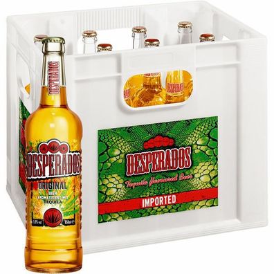 Desperados XL Original Tequila Bier 0,65 L Flasche, 12er (12x0,65L) Einweg-Pfand