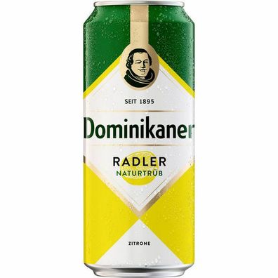 Dominikaner Radler Zitrone 2,5% Vol. 0,5L Dose, 24er Pack (24x0,5L) Einweg-Pfand