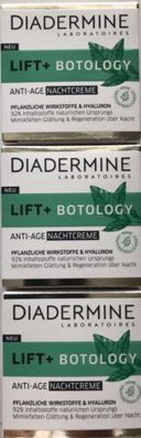Diadermine Lift+ Botology Anti Age Nachtcreme 3 x 50 ml (Gr. Standardgröße)