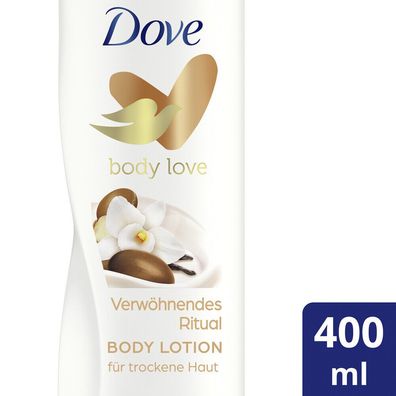 Dove Body Love Verwöhnende Pflege mit Sheabutter&Vanilleduft 400 ml Flasche 6er